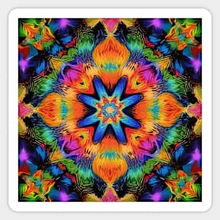 Meditate Kaleidoscope Mandala Pattern Sticker